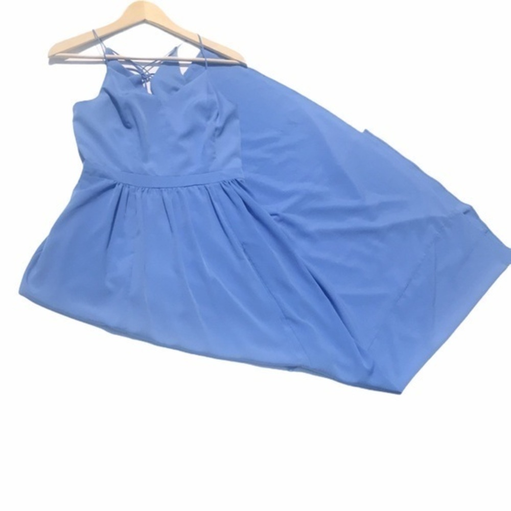 1. State Blue Strappy Back Slit Skirt Maxi Dre‎